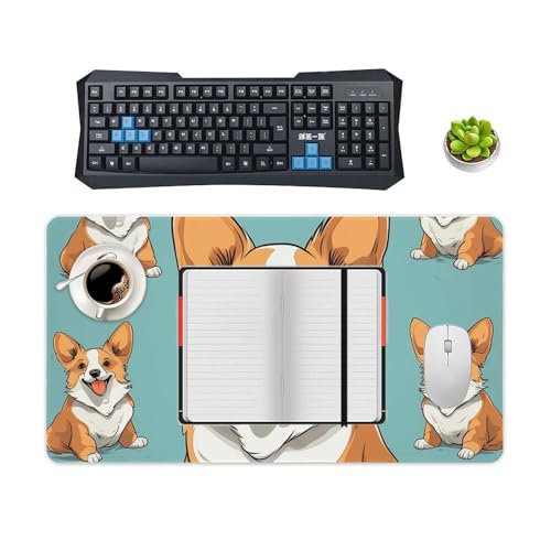 Sous-main de bureau Corgi idéal pour le télétravail - 4