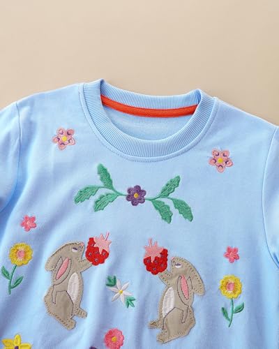 Image of AIWUHE Toddler Cotton Sweatshirt Boys Girls Pullover Long Sleeve Tops 2-6Y