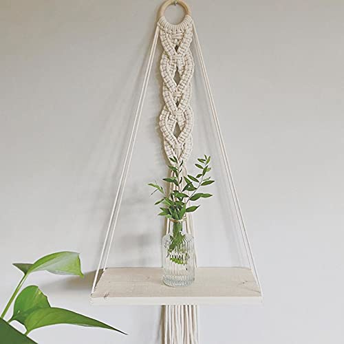 Boho Wandtapijt van macramé, wanddecoratie, wandtapijt, plantenhouder, Scandinavische stijl, kwast, handgemaakt… - Afbeelding 5