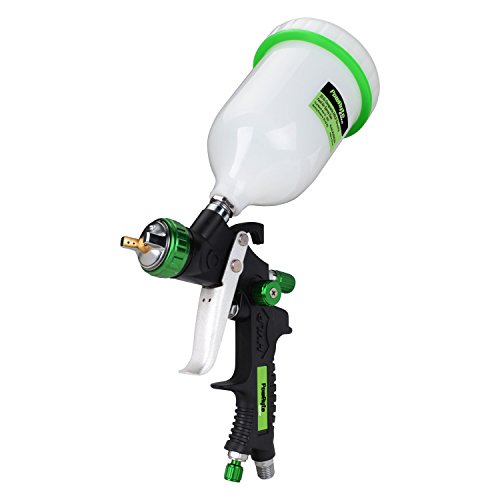 PowRyte Elite 20 Oz Composite HVLP Gravity Feed Air Spray Gun - 1.4mm Nozzle