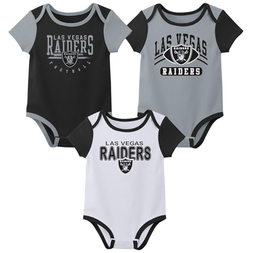 Image of Outerstuff NFL Teams Newborn Baby and Infant Short Sleeve Bodysuit Variety 3-Pack (0-18m)