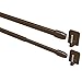 Flair Deco Barras con Ganchos Ovalado, Extensible 80 – 140 cm (8 Unidades), Metal, marrón, 80 x 1.8 x 2.5 cm, 8 Unidades de Medida