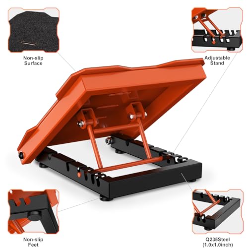 YONKFUL Prancha Inclinada de Aço Profissional, Capacidade de 600 Libras, 5 Pranchas de Inclinação de