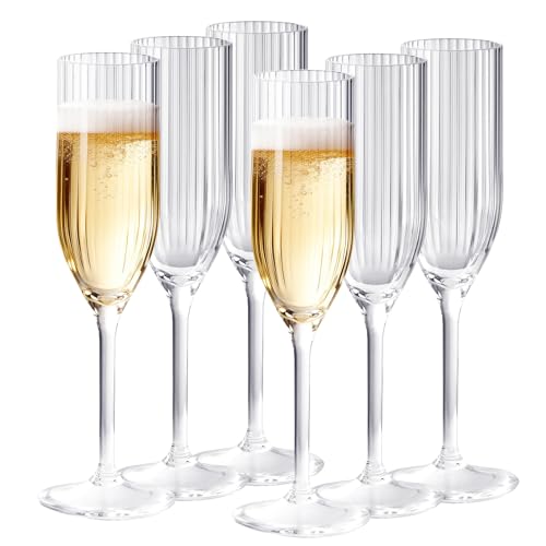 Reusable Acrylic Champagne Flutes, 24 Pack