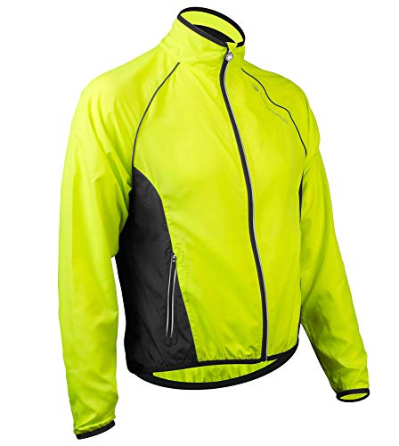 | Men's Packable Windproof Jacket | High Visibility Safety Yellow Windbreaker2