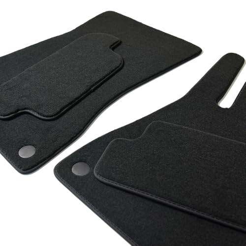 Floor Mats for Mercedes-Benz SL 2022-2026 (R232) SL43 SL55 SL63 Maybach SL680 Amg 4 PCS OEM Style (Double Thread-Black)