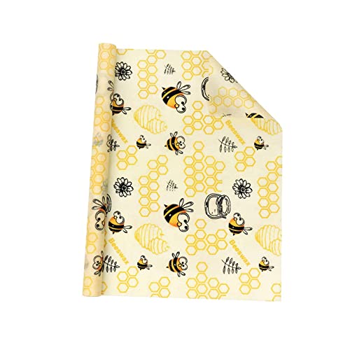 Avvolgenti in cera d'api riutilizzabili, 35 x 100 cm per conservare gli alimenti con pellicola alternativa lavabile