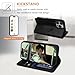 HPOEYNANY Wallet Case for iPhone 16 Pro Max,Detachable 2-in-1 Genuine Leather Flip Folio Case Support MagSafe Wireless Charging,RFID Blocking Card Slot Stand Cover for iPhone 16 Pro Max,Black