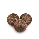 BHAVATU Decorative Balls Mango Wood Round Balls Set of 3 Individual Use Ideal for Use in Living, Dining Room Home Décor (3" x 3" x 3"), (Set of 3)