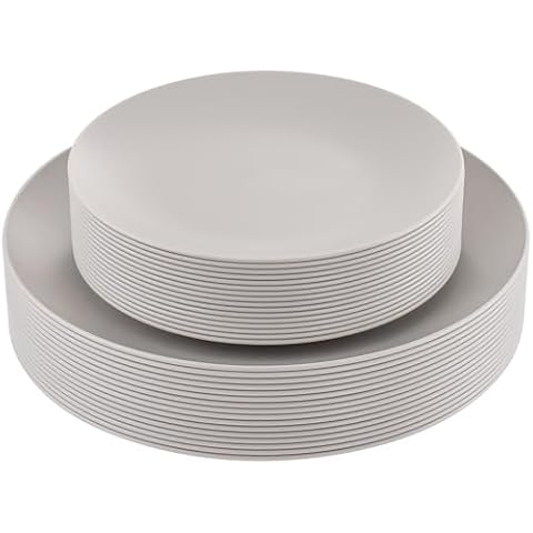 LIYH 32pcs Reusable Plastic Plates Cover