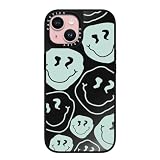 CASETiFY Magsafe 対応ミラー iPhone 15 ケース [反射性 / 1.5mからの落下試験をクリア / Magsafe に対応] - Aqua Smile Transparent - ブラック(ブラックバンパー)