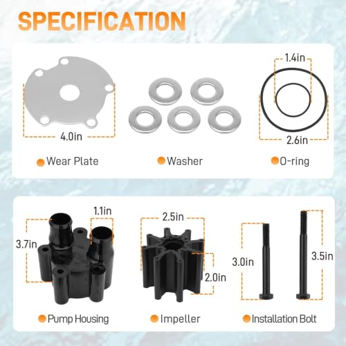 Water Pump Repair Kit Compatible with MerCruiser Alpha Bravo Sterndrives by Sejaede - Used condition - Image 7