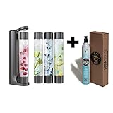 Fizzpod Soda Maker Home Soda Carbonation | Fizzy Bubbly Drink Machine with 3 PET Bottles, 3 Caps, 1...