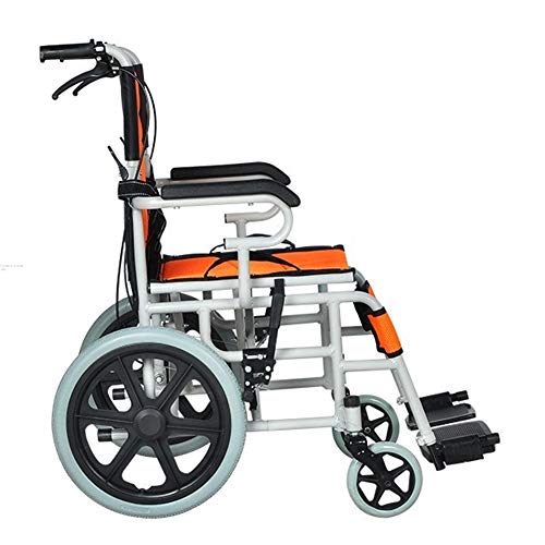 Wheelchair, 軽量折りたたみポータブル手動アルミ合金車椅子ポータブルウォーキングカー、ポータブル旅行超軽量古いトロリー