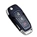 MechanMagic Flip Key Fob Replacement Compatible for Ford F-150 F-250 F-350 2015-2022 Explorer (2016-2022) F-350 F-450 Ranger Ecosport Bronco Ignition Key Keyless Entry Remote N5F-A08TAA
