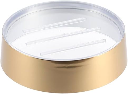 EVIDECO 6476198 Golden Collection Bath Soap Dish Cup PS, 4.50 D x 1.40 H