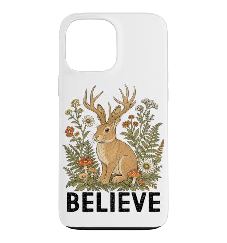 Believe Jackalope �_�b�̃N���v�e�B�b�h���r�b�g �X�}�z�P�[�X iPhone 13 Pro Max �p