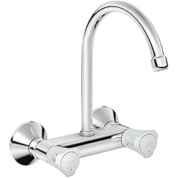 Bateria Fregadero Grohe 31 191 001 Batería de Fregadero Mural, Cromo (Chrome), 1/2 Pulgadas