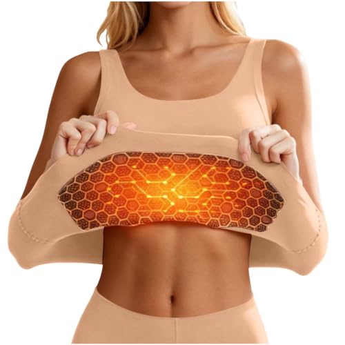 Women Thermal Tank Top with Built-in Bra Pads Seamless Slim Sleeveless Vest - image 5