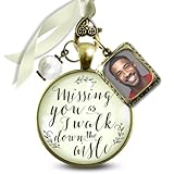 Gutsy Goodness Missing You As I Walk Down the Aisle Wedding Bouquet Memory Charm Memorial Remembrance Photo Jewels