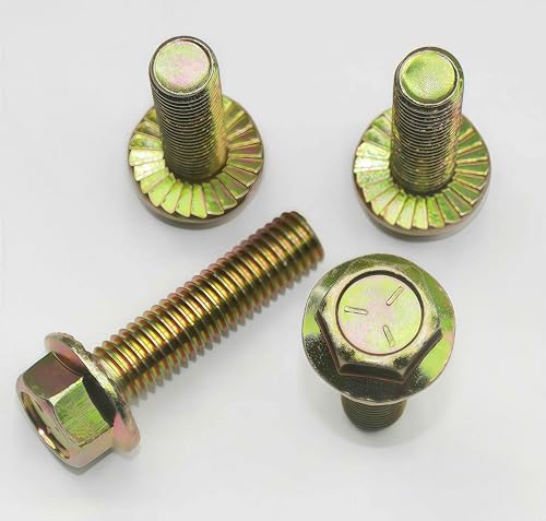 Image of 1 /2 inch x 2 inch Flange Serrated Hex Bolt by Color Zinc Plated, Alloy Steel,Grade 5.(10pcs Pack) by Metalsuberg