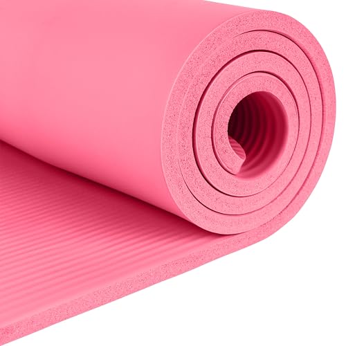 Image of Retrospec Solana Yoga Mat Thick 1 /2in Non-Slip Workout Mat with Nylon Strap - 72x24in Exercise Mat for Pilates, Stretching & Fitness - BPA Free, Easy Clean