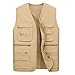 Gilet Da Pesca Maschio Con Molte Tasche Uomini Senza Maniche Giacca Nero Gilet Lavoro Giallo XXXL
