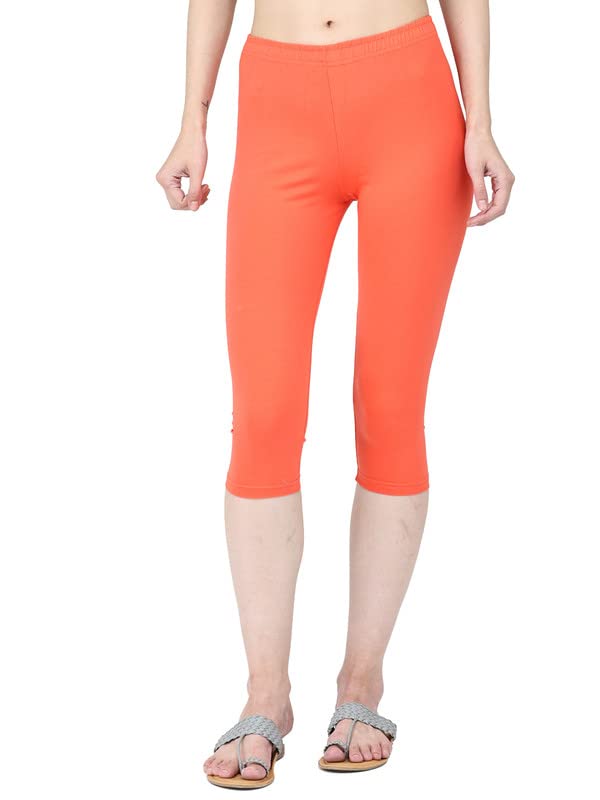 Image of Robinbosky Premium Stretchable Cotton Capri Legging for Women | Suitable for Formal wear & Casual wear | High-End Elastic Makes. The Leggings Squat Proof and Durable for Travel, Yoga, & Workout.