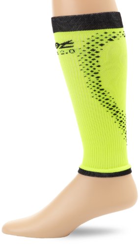 Zoot Sports Men's Ultra 2.0 CRX Calf Sleeve, Black/Safety Yellow, 5