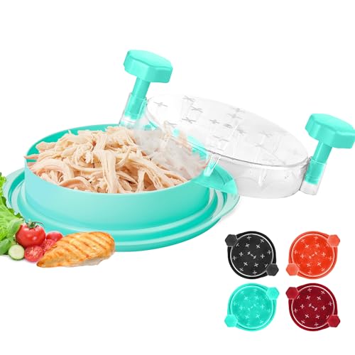 Image of Chicken Shredder Tool Twist: 2026 Pro Food-Grade Visible Meat Shredder with Strong Anti-Slip Base, Ergonomic Handle, Chicken Breast Shredder, Suitable for Pork Beef Chicken (Green)