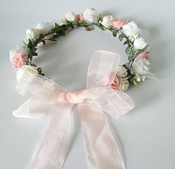 Amazon.co.jp: ハナ（HANA） お花の 冠 花冠 ヘッドドレス 髪