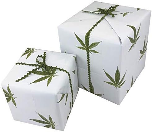 Gorilla Goodies Funny Smoke Leaf Gift Wrapping Paper | 3 Sheets Per Pack | High Quality Thick Vibrant Glossy Paper