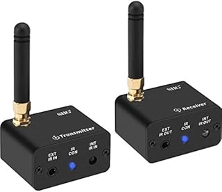 SIIG Pro Wireless IR Remote Control Extender Kit, Infrared Repeater Signal Booster, IR 20 to 60 KHz - USB Powered Transmitter and Receiver with Pairing Button - 200M (656Ft) Range CE-RC0111-S1
