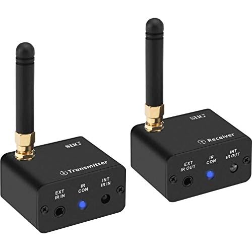 SIIG Pro Wireless IR Remote Control Extender Kit, Infrared Repeater Signal Booster, IR 20 to 60 KHz - USB Powered Transmitter and Receiver with Pairing Button - 200M (656Ft) Range CE-RC0111-S1