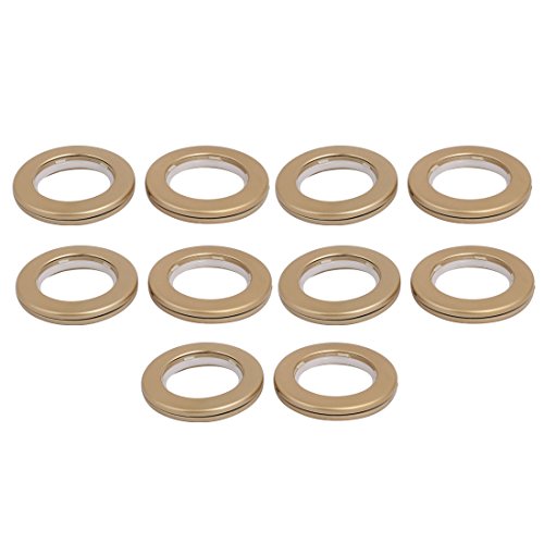 Aexit 70mmx42mmx10mm Plastic Construction Hardware Round Curtain Blind Eyelet Roman Ring Khaki 10pcs Model:21as521qo295