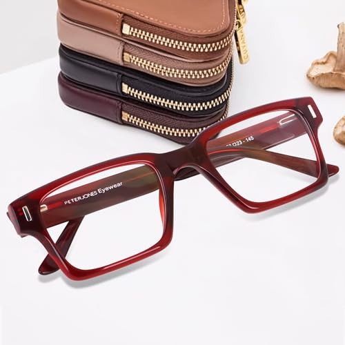Image of Peter Jones Acetate Unisex Large Broad Style Premium Spectacle Frame with Spring Hinges (U001)