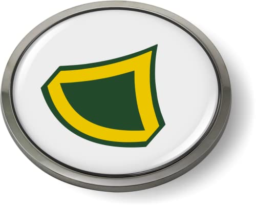 Image of US Army Rank CAR Emblem Badge Metal Bezel - Private First Class E-3 (PFC) | Official U.S. Army Licensed Product, 3D Domed, Enlisted Soldiers Insignia Chrome Sticker, made by BestLicensePlateFrames