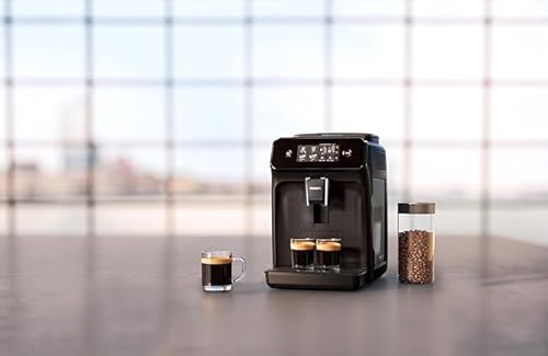 ماكينة تحضير الإسبريسو الأوتوماتيكية بالكامل من فيليبس، سلسلة 2200-2، مشروبات، 1500 واط، شاشة لمس، خافق حليب كلاسيكي - EP2224/43