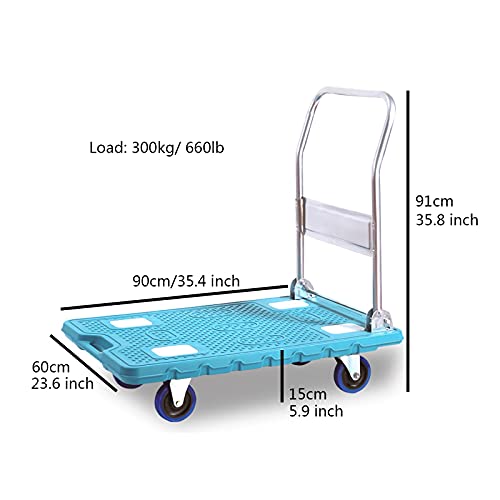 Carretilla plegable con base plástica y ruedas giratorias miniatura 2