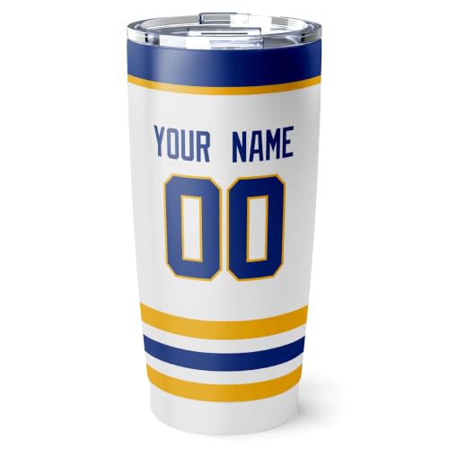 Image of ANTKING Buffalo Tumbler 20oz Custom Name Number Travel Mug Gifts | Stainless Steel Insulated Coffee Cup for Men Women