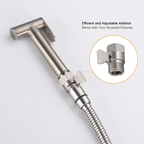 Chuangtim Shower Shut Off Valve, Brass G1/2“ Water Flow Control Valve For Shower Head And Handheld, Water Pressure Regulator Replacement For Shower System, Brushed Nickel #TOP3