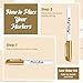 Motiskyy 48 Pcs Metallic Permanent Markers Bulk Metallic Marker Pens Medium Tip Quick Dry Paint Pen for DIY Crafts Artist Illustration Gift Card Making(Gold)