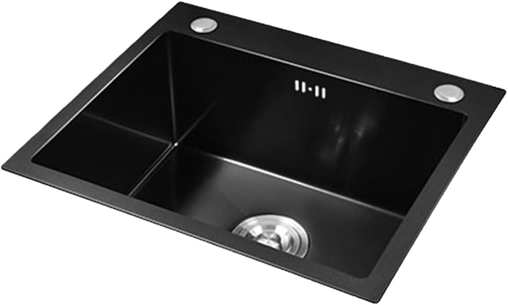 Stainless Steel Kitchen Bar Or Prep Kitchen with Drain Pipe Silencer Pad 21 Cm/8.2 Inches Deep Large Single Tank,