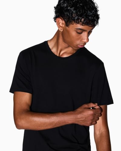Armani Exchange Mężczyźni Pima Small Logo T-Shirt, Czarny, L