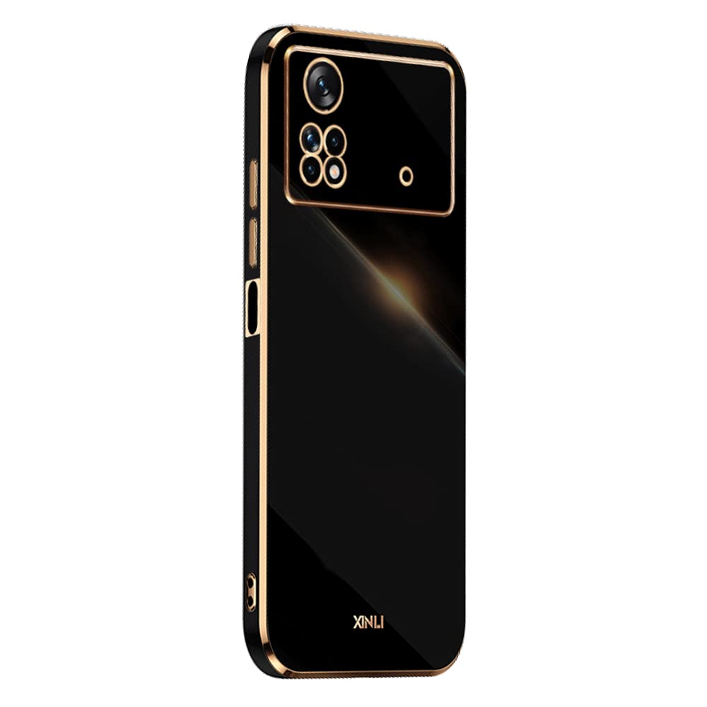 Custodia DQG In Silicone Nero Per POCO X4 Pro 5G - Morbida TPU Ultrasottile Antiurto - Cover Sottile