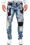 Cipo & Baxx Herren Jeans CD482 bans Blau W33/L32