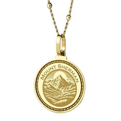 Pendentif rond en argent 925 gravé LKBEADS, médaille d'août plaqué or