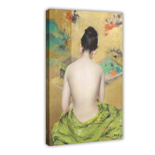 Poster femme japonaise toile 40x60 cm pour decoration chambre