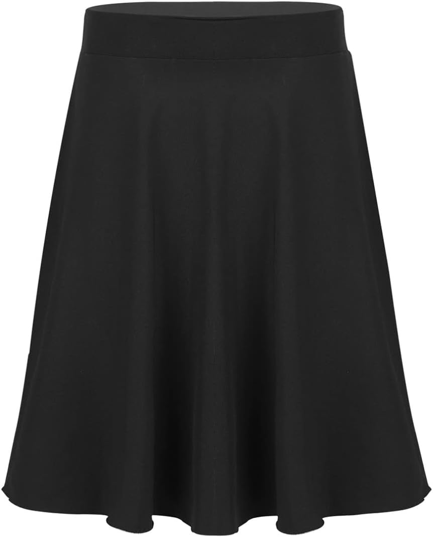 Kids Girls Flowy A-Line Skirts Knee Length Vintage Pleated Swing Midi Skirt School Uniform Dancewear Kids Girls Flowy A-Line Skirts Knee Length Vintage Pleated Swing Midi Skirt School Uniform Dancewear