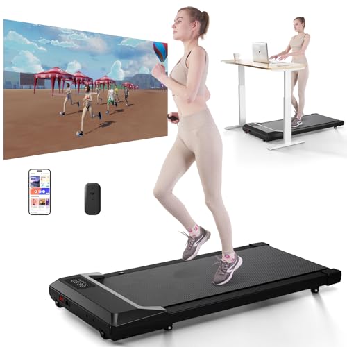 SupeRun Walking Pad, Under Desk Treadmill, 3 in 1 Portable Treadmill with Remote Control LED...